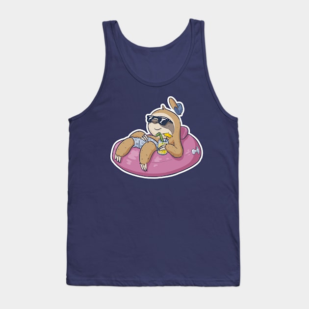 Weekend Sloth (dark) Tank Top by MBGraphiX